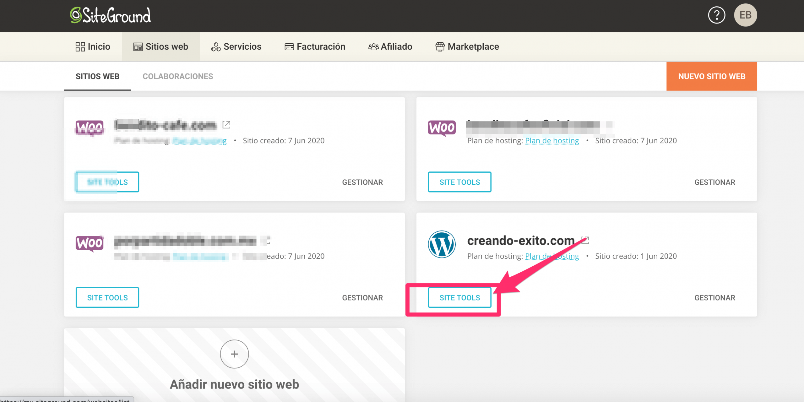 SiteGround Instalar WordPress paso a paso